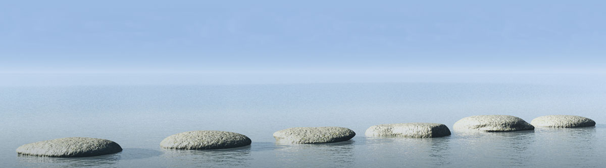 Stones in the ocean