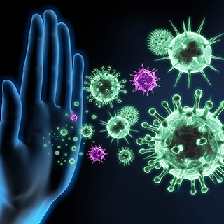 hand blocking germs and viruses