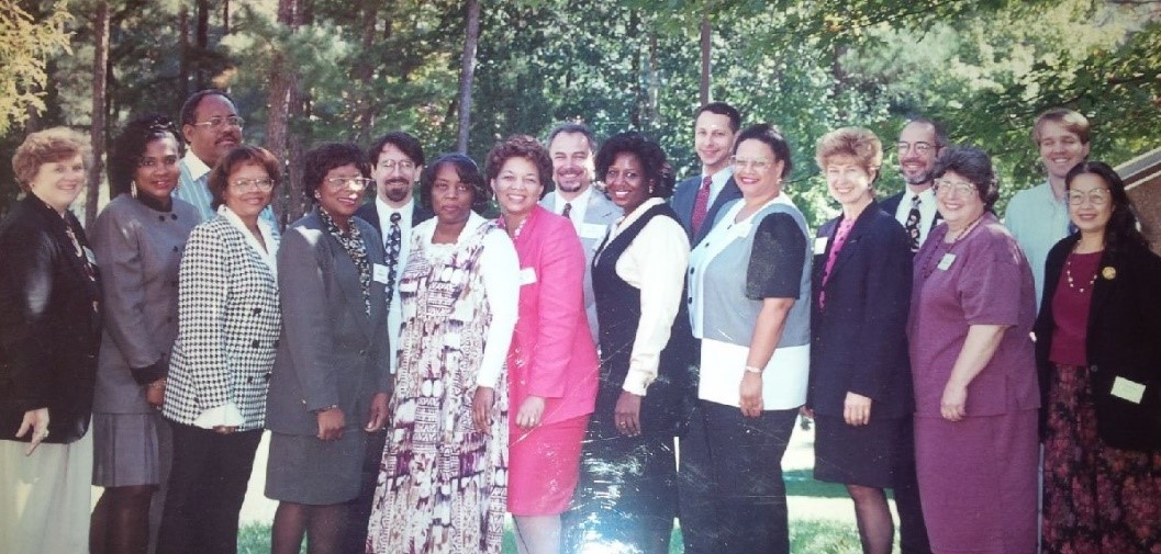 image of the first grantees of the Minority Worker Training Program posing for a group photo
