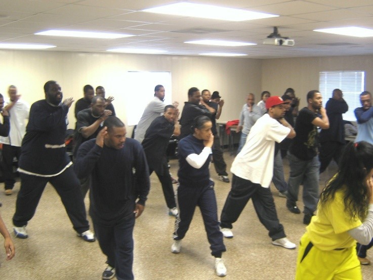 Participants testing on physical fitness prior to the ECWTP enrollment process. (Photo courtesy of Deep South Center for Environmental Justice).