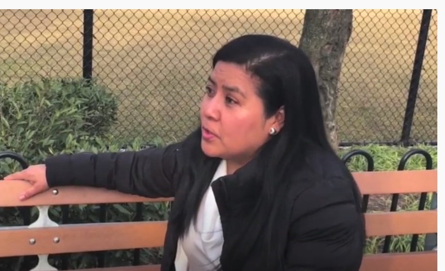 Maria, a community health worker graduate, tells her story and the impact of the Make the Road New York training program. (Photo courtesy of Make the Road New York).